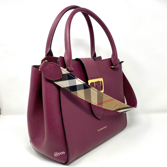 Burberry medium soft grain buckle satchel / shoulder bag - Picture 5 of 14